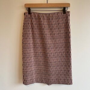 Ann Taylor Geometric Print Pencil Skirt Pink Black Women's Size 4 Office‎ Career